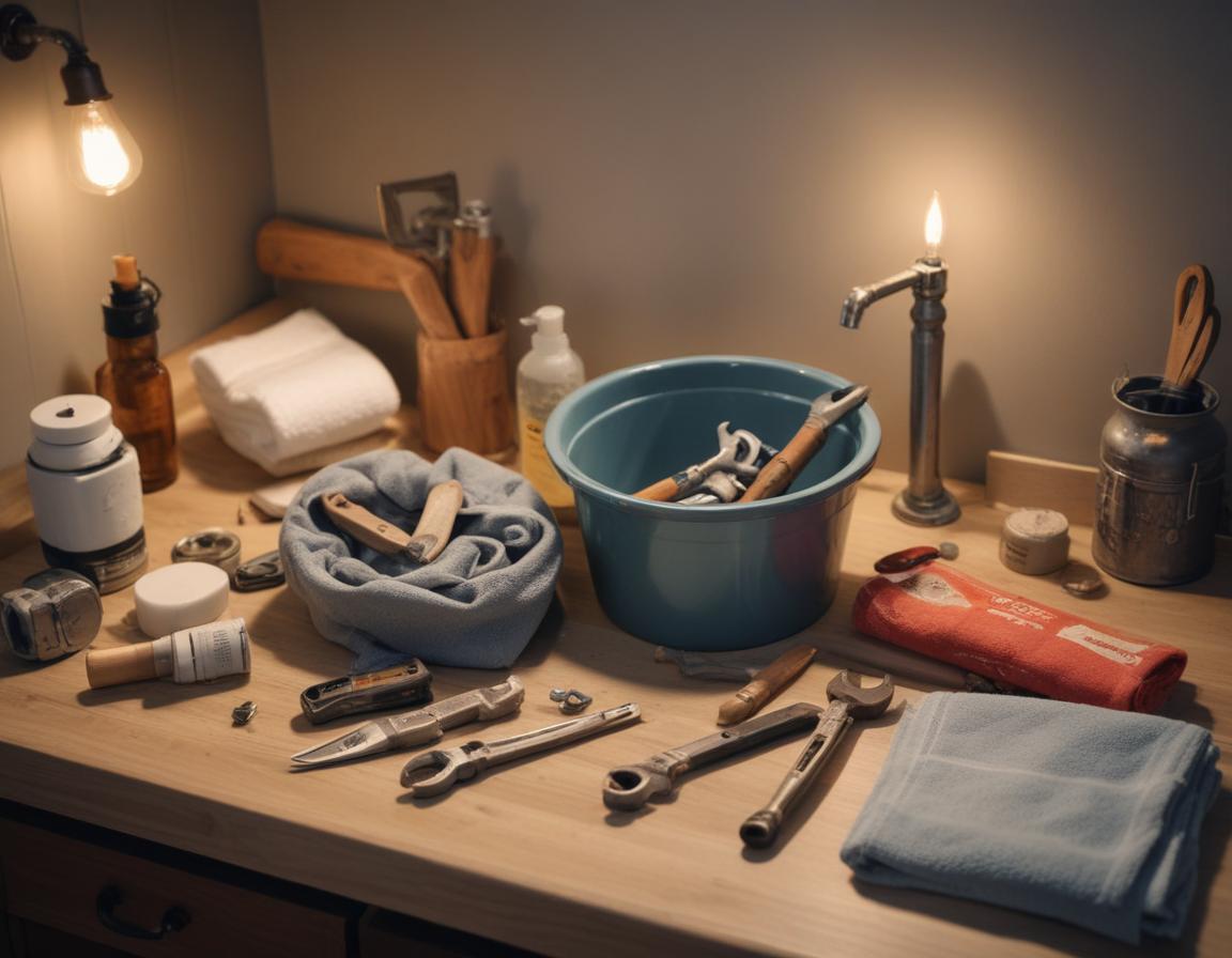 Testing the new faucet for leaks and functionality