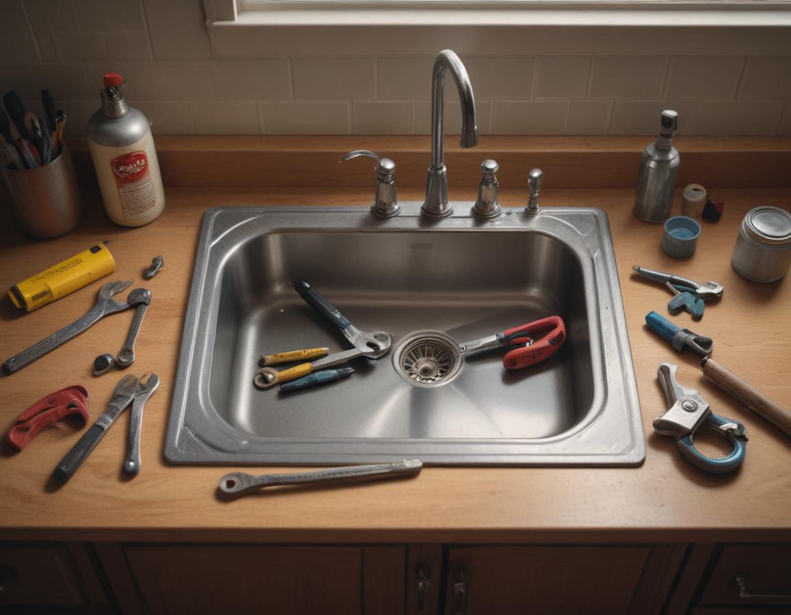 Close-up image of various faucet types with labeled components