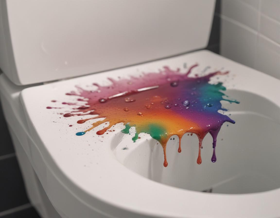 Diagnosing a toilet leak using food coloring