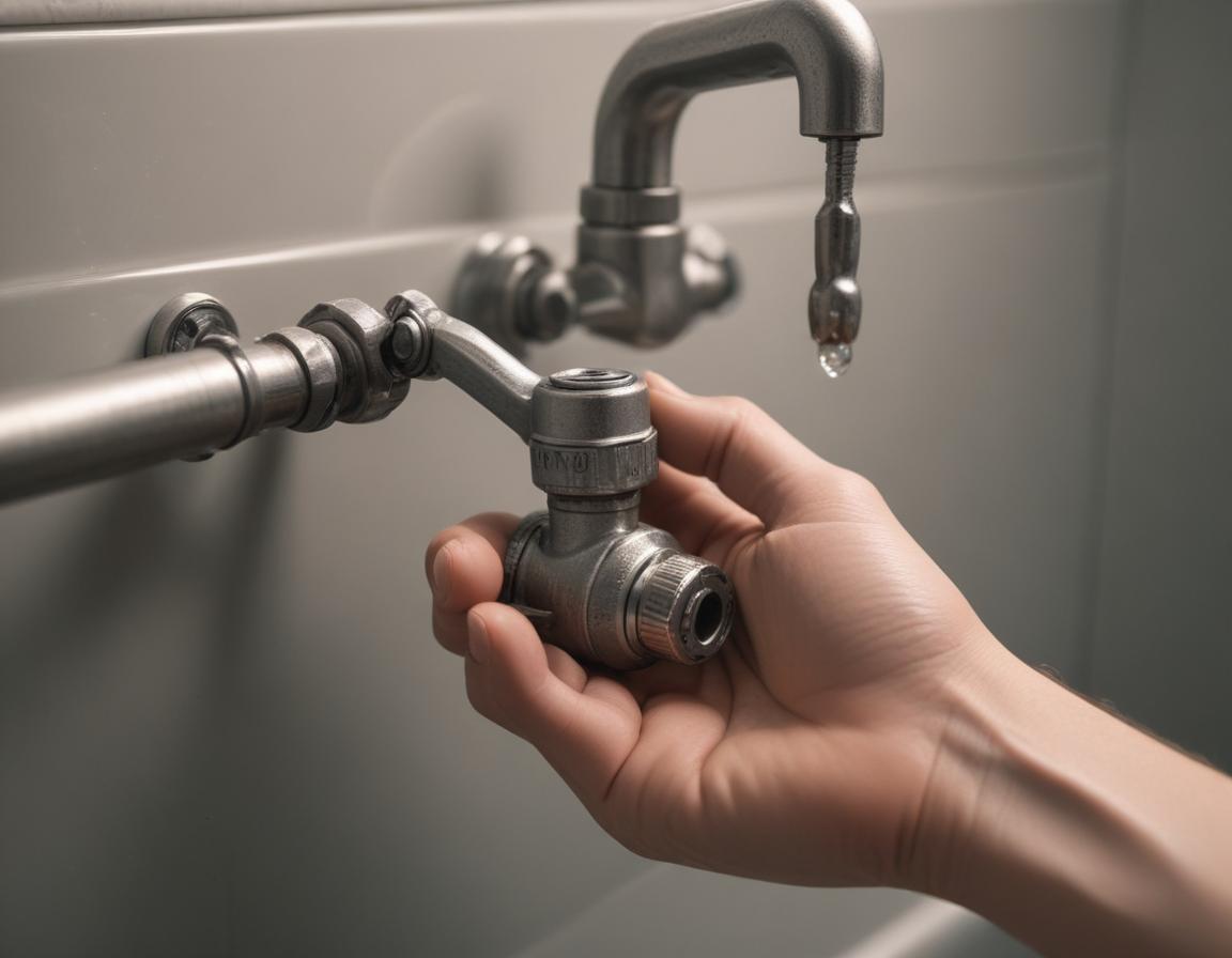 Dripping faucet to a secure, fixed tap with water conservation statistics overlayed.
